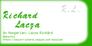 richard lacza business card